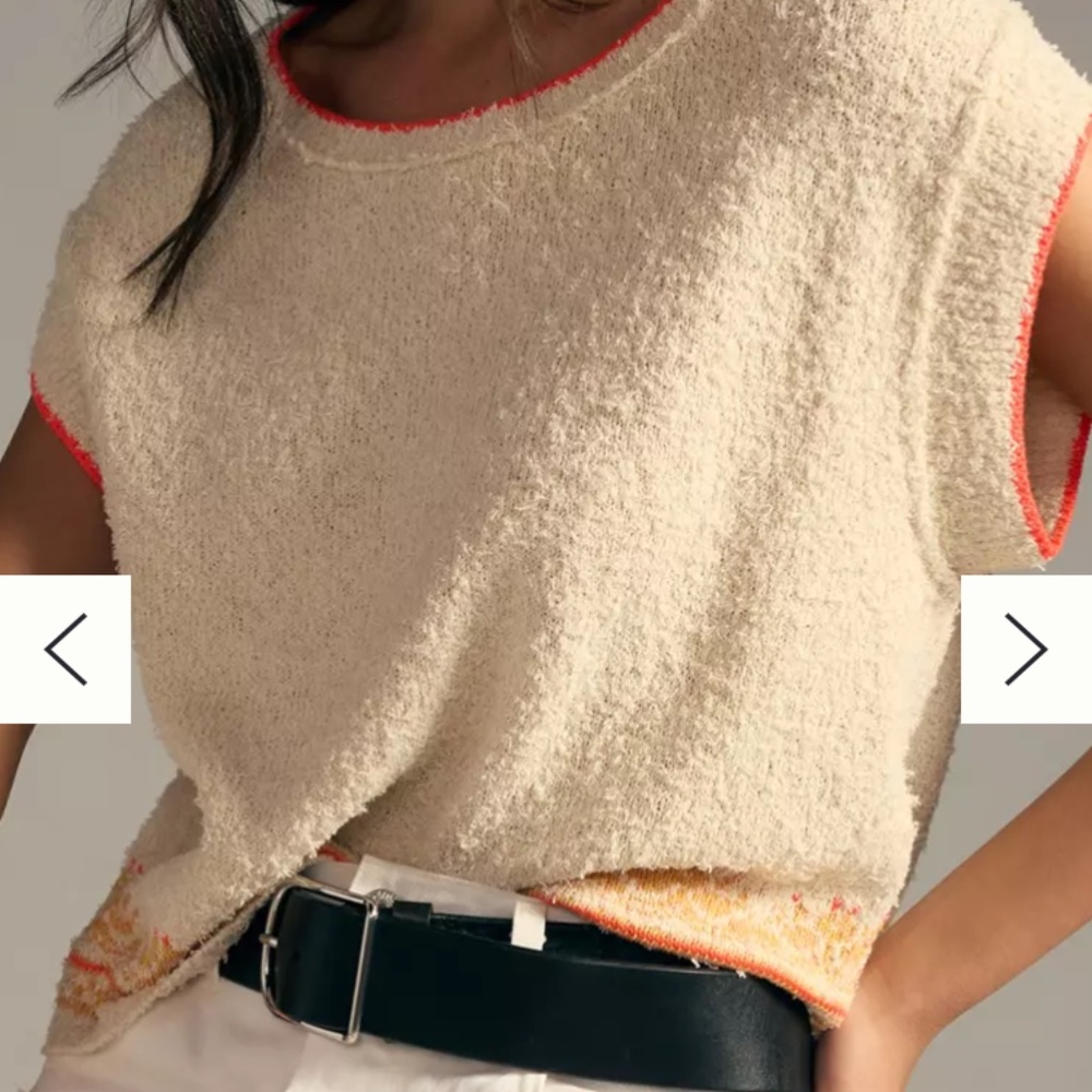 Anthropologie Sleeveless Sweater Tee Size XS